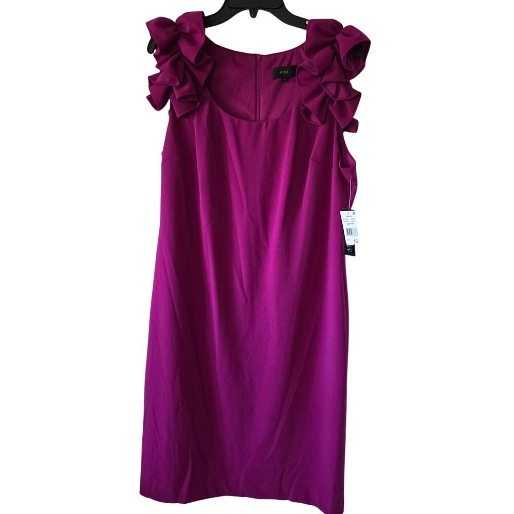 NEW Maia Size 16 Ruffle Sleeve DRESS Pink Purple Wedding Bridesmaid